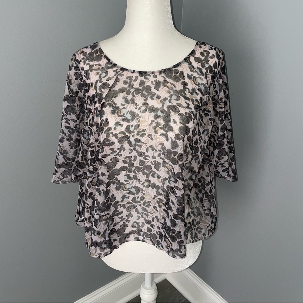 BCBGENERATION sheer oversized blouse size XS